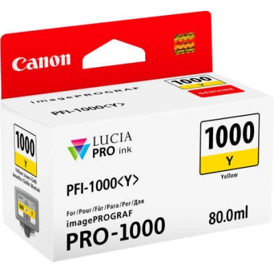Canon PFI-1000Y (0549C001AA) Sarı Orjinal Kartuş - iPF Pro-1000 (T7469) hemen satın al!
