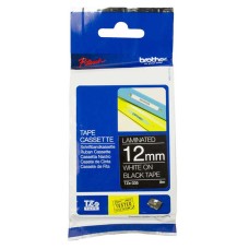 Brother TZE-335 (12MM) Siyah Lamine Etiket