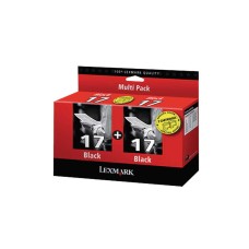 Lexmark 17+17 Siyah Orjinal Kartuş 2li Paket - X1270 / Z640