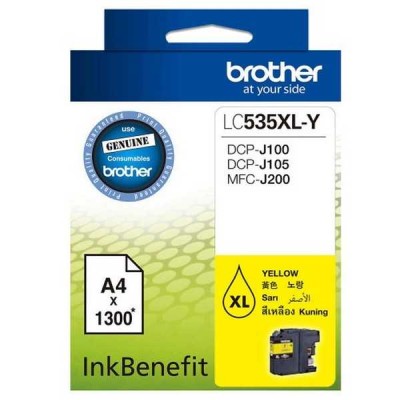 Brother LC535XLY Yüksek Kapasite Sarı Orjinal Kartuş - DCP-J105 (T7640) hemen satın al!