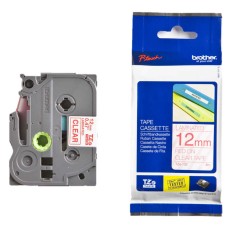 Brother TZE-132 (12MM) Kırmızı Lamine Etiket