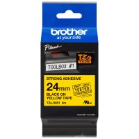 Brother TZE-S651 (24MM) Siyah Lamine Etiket