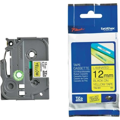 Brother TZE-631 (12MM) Siyah Lamine Etiket (T7985) hemen satın al!