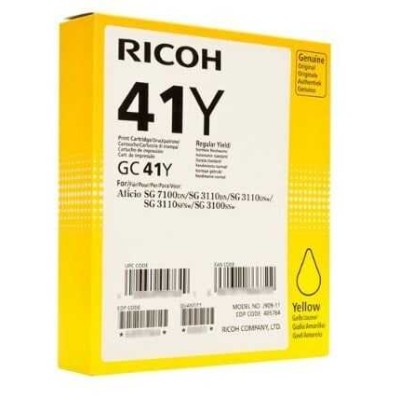 Ricoh GC41Y 405768 / 405764 Geljet Sarı Orjinal Kartuş SG2100 / SG3110 / SG3100 (T11685) hemen satın al!