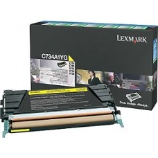 Lexmark C734A1YG Sarı Orjinal Toner - C734 / C736