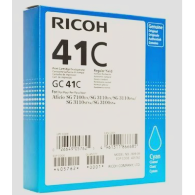 Ricoh GC41C 405766 Geljet Mavi Orjinal Kartuş SG2100 / SG3110 / SG3100 (U) (T11691) hemen satın al!