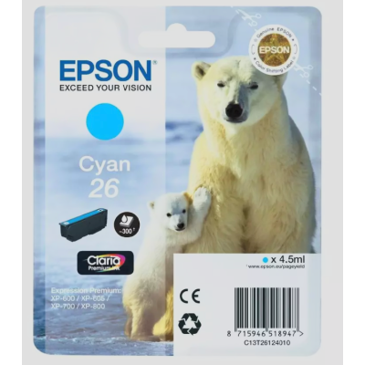 Epson C13T261240 (26) Mavi Orjinal Kartuş - XP-600 (U) (T8592) hemen satın al!