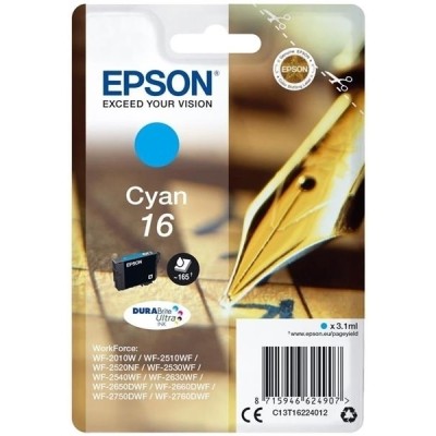 Epson C13T16224020 (16) Mavi Orjinal Kartuş - WF-2010 (T10454) hemen satın al!