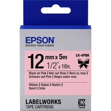 Epson C53S654013 Pembe Üzerine Siyah Orjinal Etiket Şeridi - LW-400