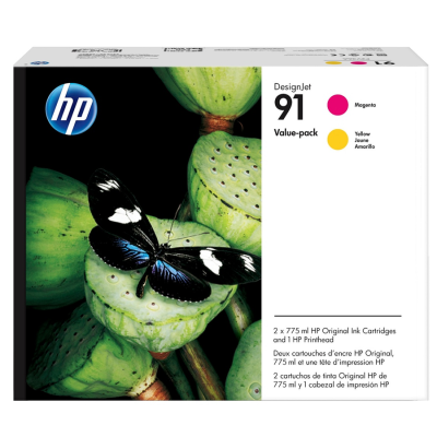 HP P2V36A (91) Sarı-Kırmızı İkili Paket Orjinal Baskı Kafası - Designjet Z6100 (T12942) hemen satın al!