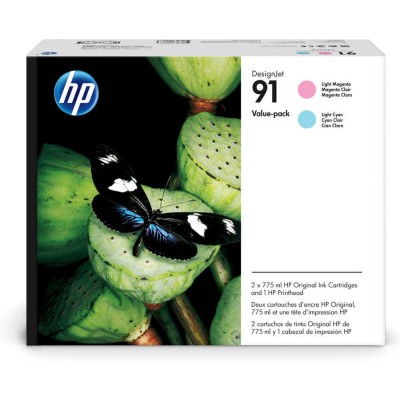 HP P2V37A (91) Açık Kırmızı-Açık Mavi İkili Paket Orjinal Baskı Kafası - Designjet Z6100 (T12943) hemen satın al!