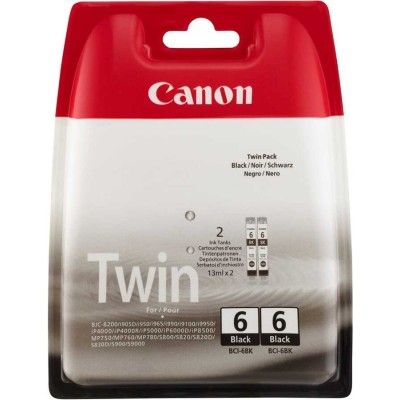 Canon BCI-6BK / BCI-6BK (4705A046AA) İkili Paket Siyah Orjinal Kartuş - BJC-8200 (T13044) hemen satın al!
