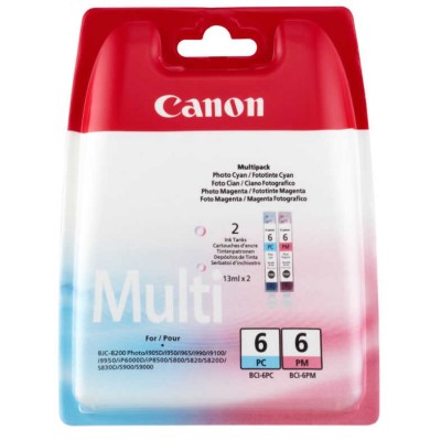 Canon BCI-6PC / BCI-6PM (4709A018AA) İkili Paket Orjinal Kartuş - BJC-8200 (T13045) hemen satın al!