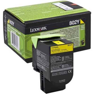 Lexmark 80C20Y0 (802Y) Sarı Orjinal Toner - CX310 / CX410 (T13581) hemen satın al!