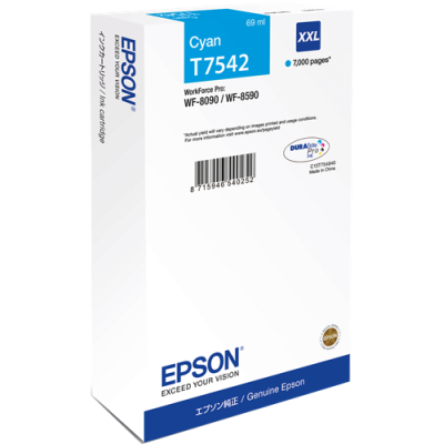Epson C13T754240 (T7542) Mavi Orjinal Kartuş - WF-8090 / WF-8590 (T16120) hemen satın al!
