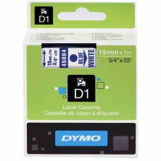 Dymo 45804 D1 Beyaz-Mavi Yedek Şerit 19mm x 7m