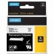 Dymo Rhinopro 18482 Beyaz-Siyah 9mm x 5.5m Polyester Şerit
