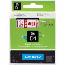 Dymo 45805 Beyaz Kırmızı D1 Yedek Şerit 19mm x 7mt - S0720850