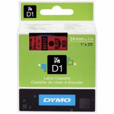 Dymo 53717 D1 Kırmızı Siyah Yedek Şerit 24 mm x 7 mt