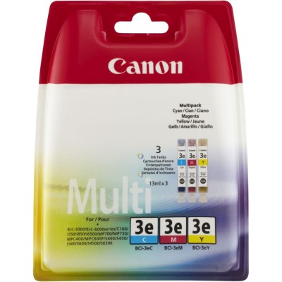 Canon BCI-3E CMY (4480A265) 3lü Paket Renkli Orjinal Kartuş - BJC3000 hemen satın al!