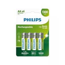 Philips R6B4A130/10 Şarj Edilebilir Pil AA 1300 mAh