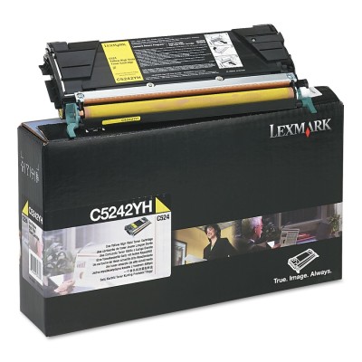 Lexmark C5242YH Sarı Orjinal Toner Yüksek Kapasite - C524 / C532n hemen satın al!