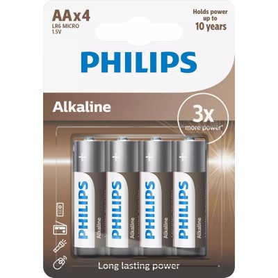 Philips LR6A4B/10 Alkaline Pil AA 1.5V hemen satın al!