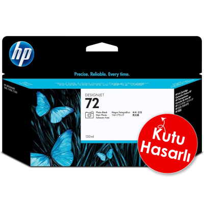 En uygun HP C9370A 72 Foto Siyah Orjinal Plotter Kartuşu DesignJet T610 U hemen satın al!