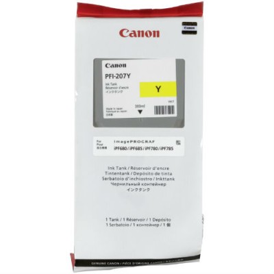 Canon PFI-207Y (8792B001) Sarı Orjinal Kartuş - İPF680 / İPF685  (T6714) hemen satın al!